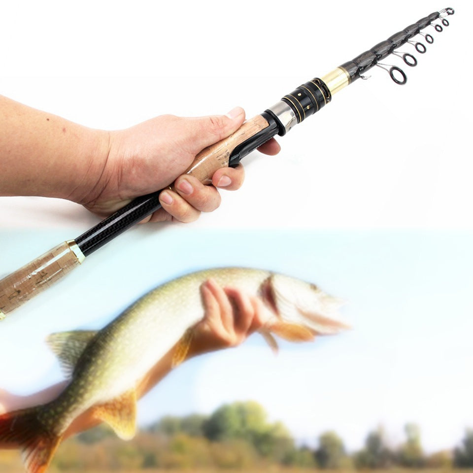 Manufacturer Wholesale Dropshipping Fishing Gear Ultra Short Portable Fishing Rod Small Sea Rod Carbon Fiber Fishing Rod Telescopic Lure Rod