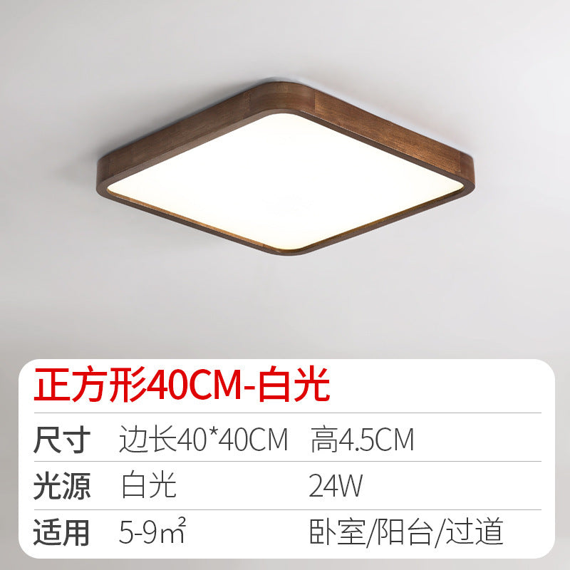 Log led Ceiling Lamp Living Room Balcony Tatami Wabi-Sabi Style Japanese Style Wood Art Corridor Nordic round bedroom