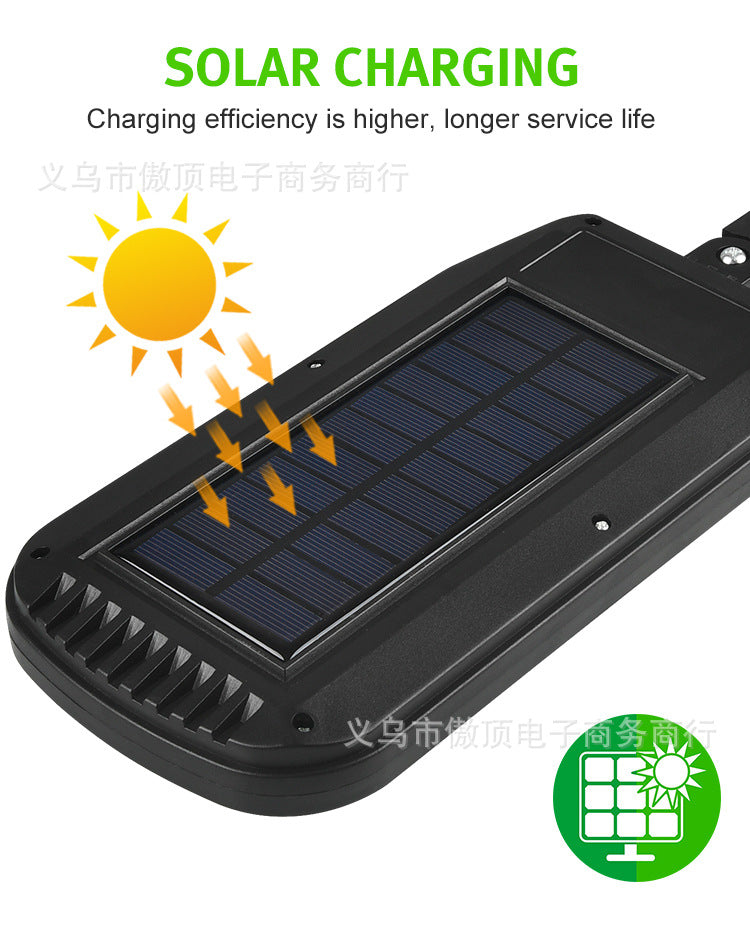 New outdoor solar light with colorful warning street light COB Garden Light with Human Body Sensor with Remote Control