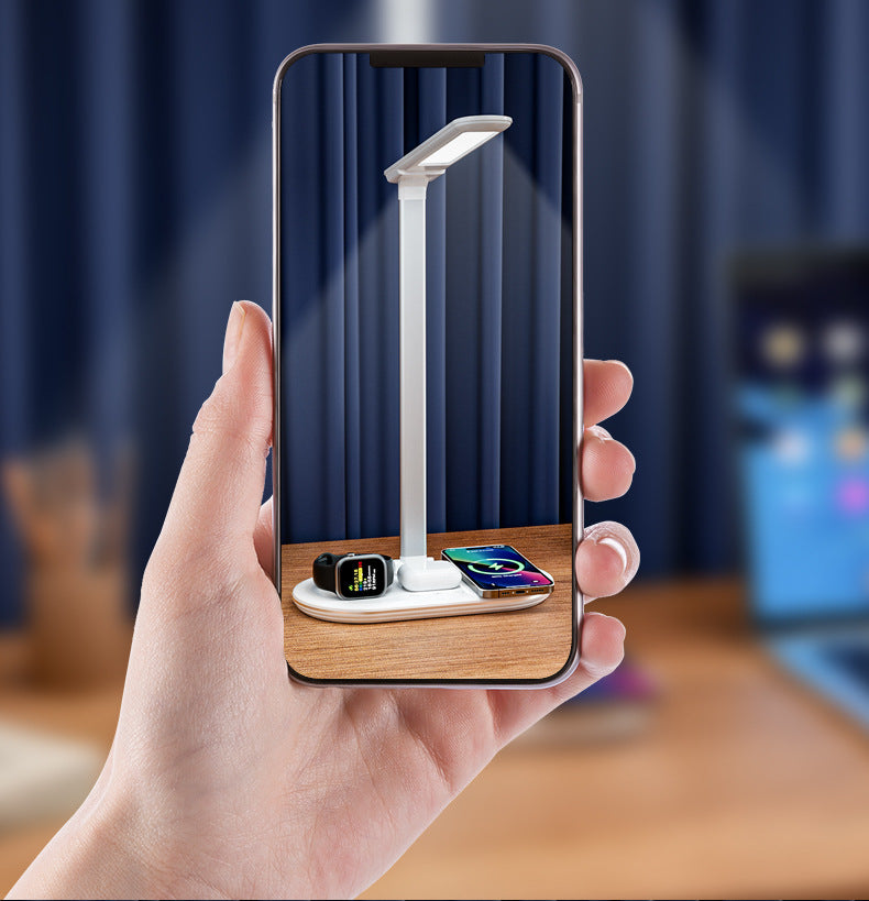 3-in-1 90% off Stackable Desk Lamp Wireless Charging Multi-Functional Eye Protection Desk Lamp Home Bedroom Bedside Lamp Dormitory Study Lamp