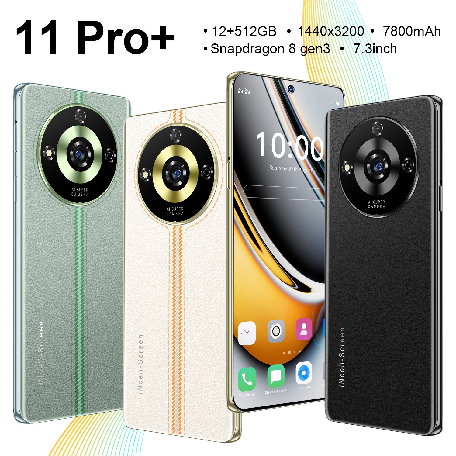 New Mobile Phone11 Pro+Android12+512G 7.3Inch Mobile Phone Source Manufacturer(Popular)