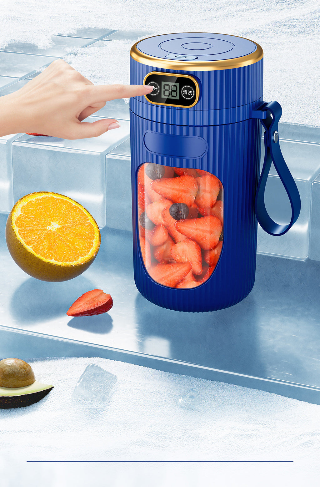 Juicer Household Fully Automatic Portable Small Electric Fruit and Vegetable Juicer Multi-Functional Wireless Juice Machine