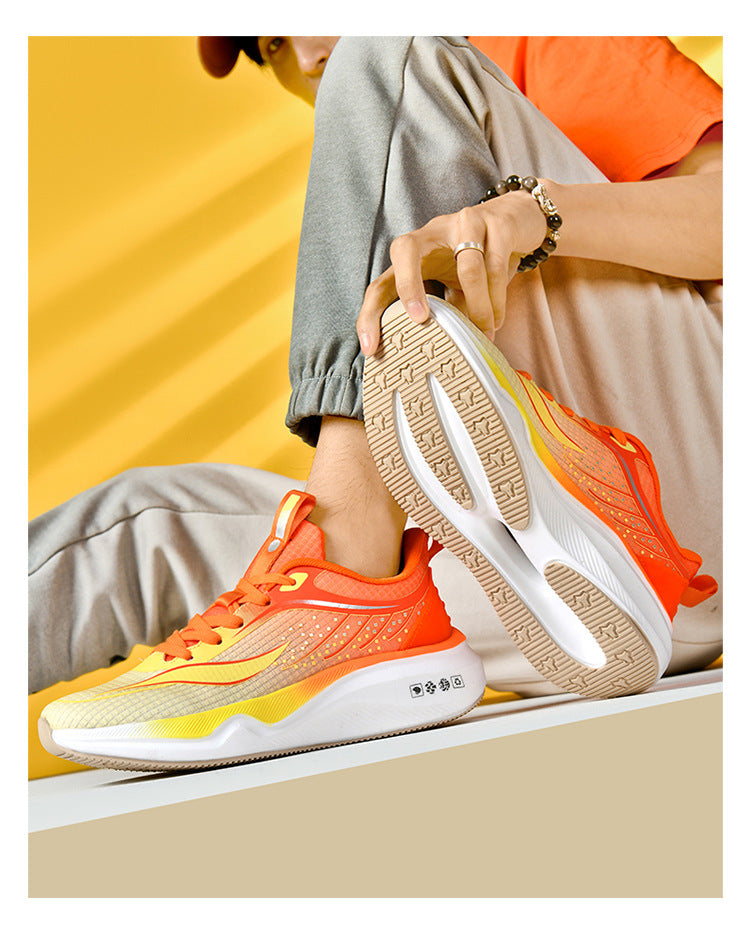 Spring and summer new style comfortable breathable running shoes racing soft sole shock-absorbing youth boys' wear-resistant non-slip sports shoes