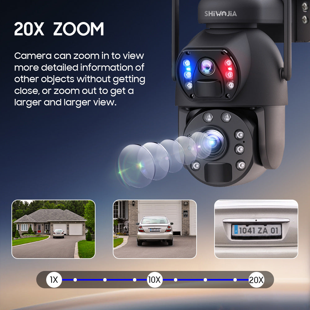 Factory Direct Sales Binoculars6MP Solar HD Outdoor Bullet Camera with Motion Detection202x Zoom Night Vision Camera
