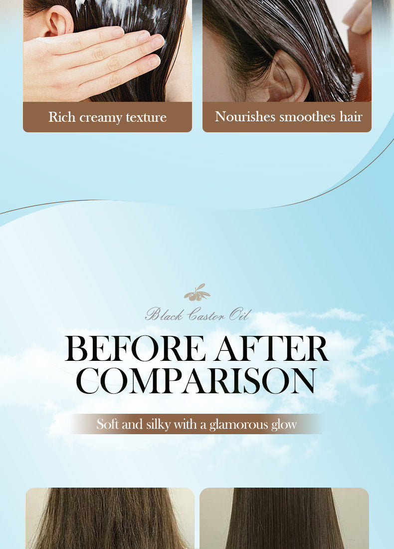 Black Castor Oil Hair Mask500gSADOER Nourishing, Smooth and Fluffy Conditioner Cross-Border Wholesale