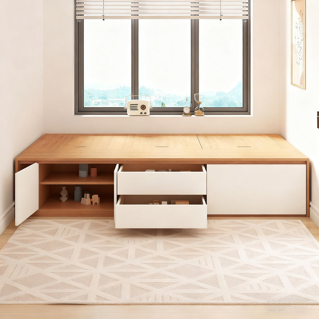 Custom Aluminum Alloy Bed Frame Without Headboard High Box Storage Integrated Wardrobe Bed Manufacturer