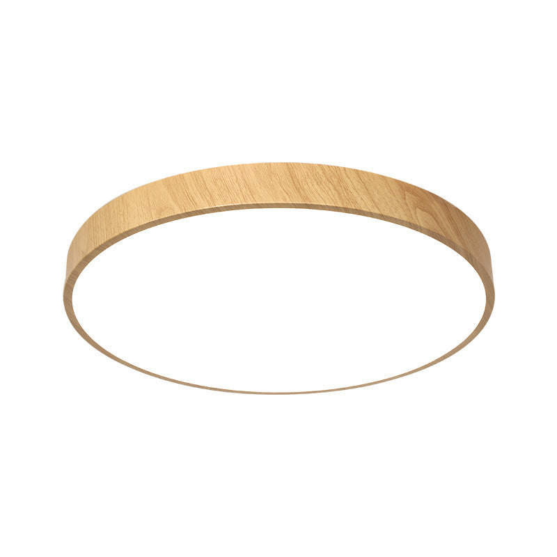 Nordic Ultra-Thin Imitation Wood Grain Ceiling Light Round Modern Minimalist led Room Bedroom Lamp Iron Art Balcony Living Room Lamp