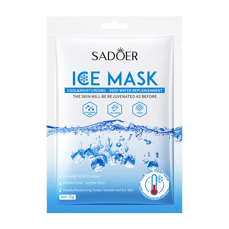 Ice Mask25g SADOER Deep Hydration Moisturizing Refreshing Face Mask Sheets Wholesale for Cross-Border Trade