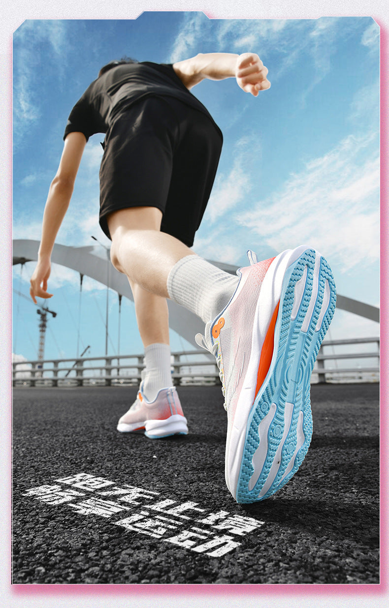 Summer Men's Fashion Breathable Sneakers Student Outdoor Trendy Lace-up Thick-soled Low-top Casual Running Shoes