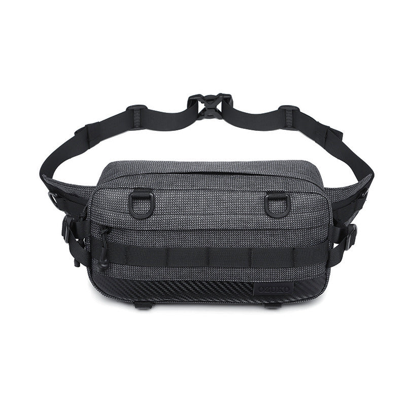 OZUKO Tactical Waist Bag Men's Crossbody Bag Multifunctional waterproof outdoor sports trendy brand portable bag