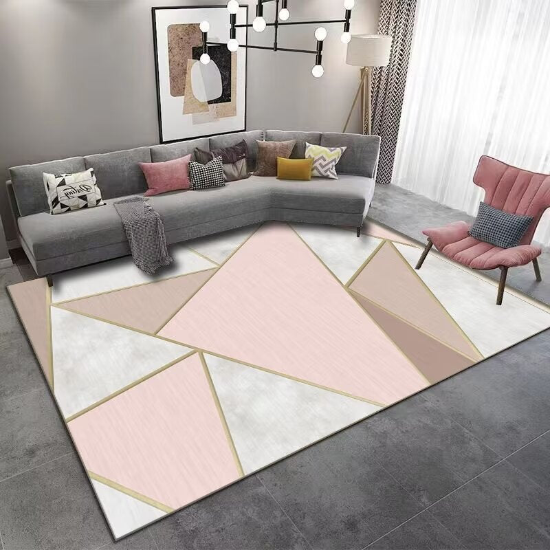 High-End Living Room Sofa Coffee Table Rug Light Luxury New Chinese Style Nordic Simple Modern Abstract Bedroom Full Carpet