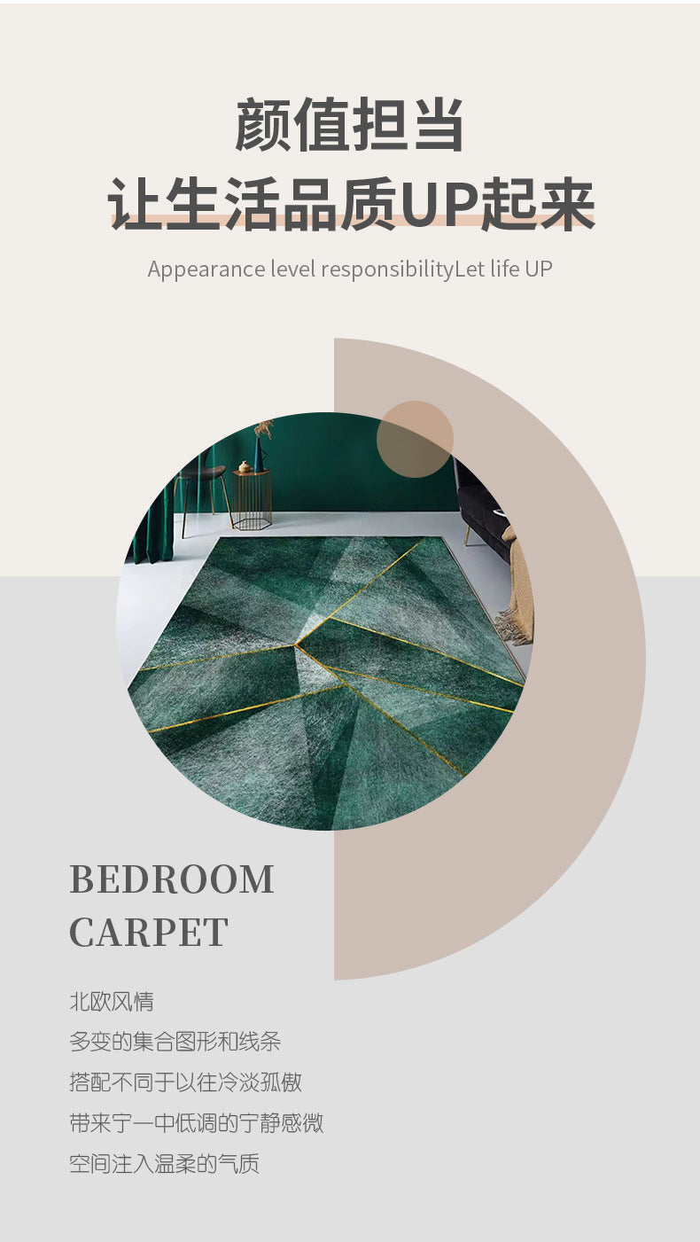 Carpet for Living Room, Stain-Resistant and Easy to Clean, Sofa and Coffee Table Rug, Wear-Resistant and Non-Slip, Home Bedroom Bedside Warm Blanket