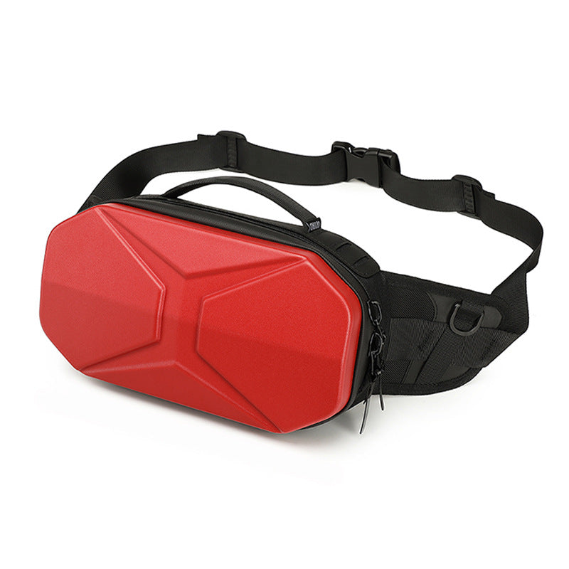 OZUKO Functional Waist Bag for Men PC Hard Shell Chest Bag Waterproof Trendy Sports Crossbody Multifunctional Waist Bag Wholesale