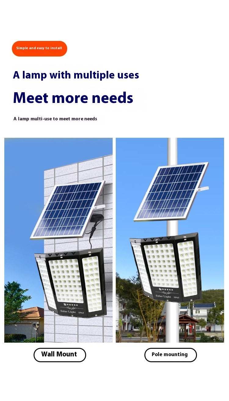 Solar-Flutlicht ABS IP65 Wasserdichte Gartenbeleuchtung 100W200W300W Intelligente Lichtsteuerung Solarlicht