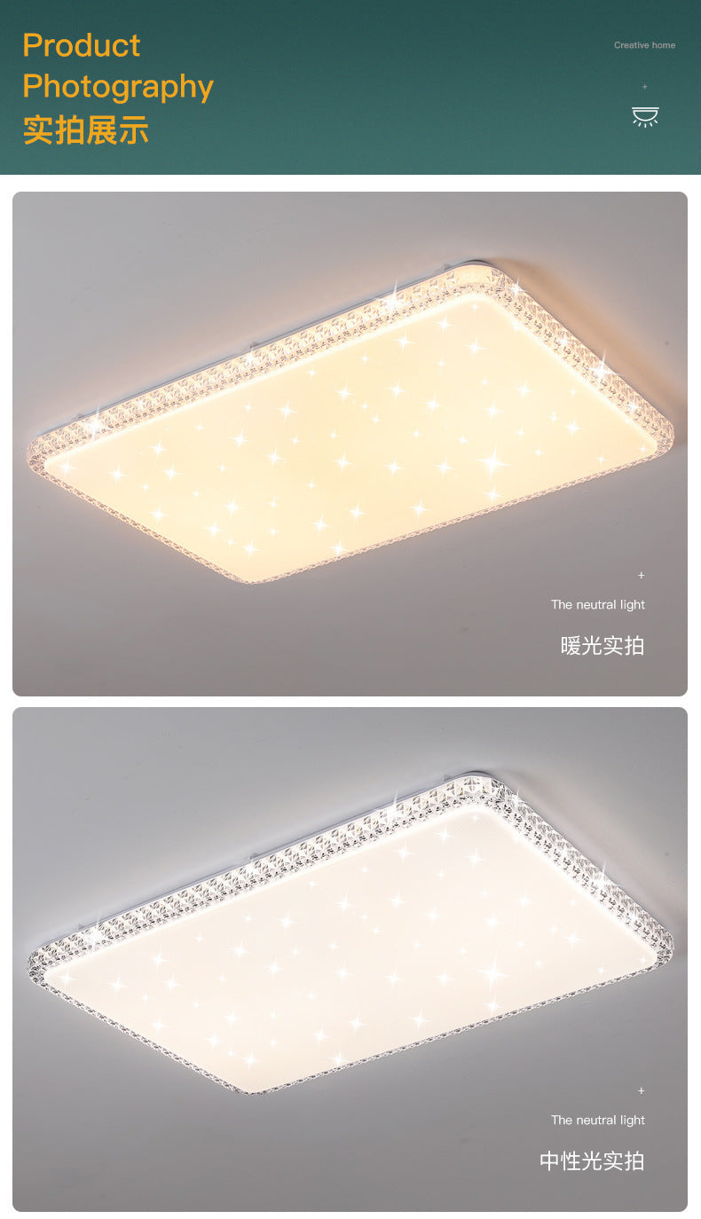 Imitation Crystal New Living Room Lamp LED Ceiling Lamp Master Bedroom Light Fixture Modern Simple Elegant Luxury Hall Main Light