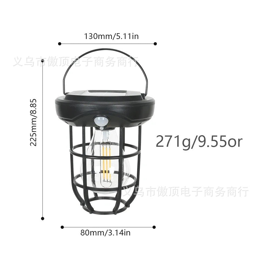 New Solar Tungsten Wall Light Human Body Sensor Camping Bulb Light Emergency Light Outdoor Camping Light