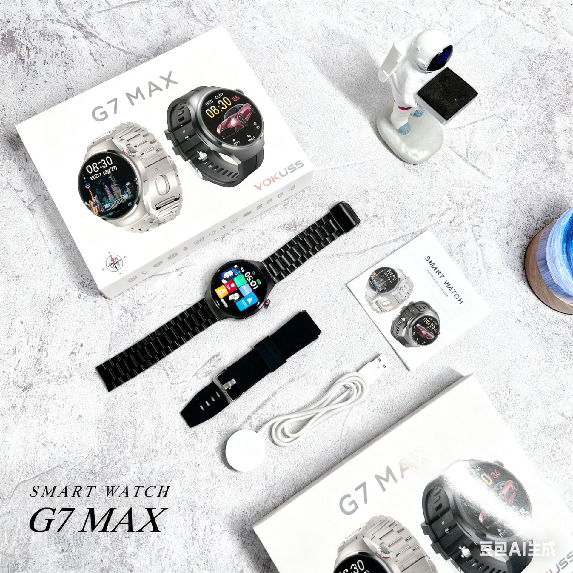 G7 Max Smart Watch1.52inch Bluetooth call, heart rate monitor, step counter, sleep monitoring, message notifications, exercise