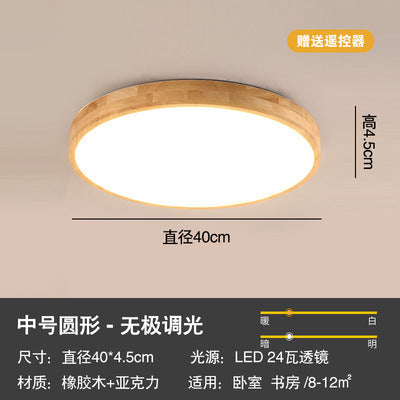 Log led Ceiling Lamp Living Room Balcony Tatami Wabi-Sabi Style Japanese Style Wood Art Corridor Nordic round bedroom