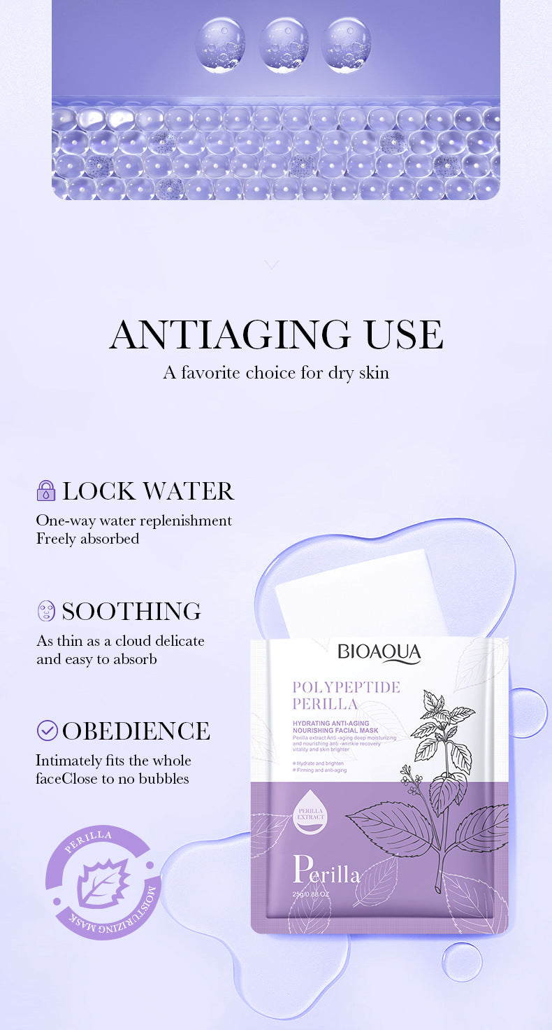 Perilla Mask25g BIOAOUA Polypeptide Hydrating Moisturizing Tablets for Cross-Border Wholesale
