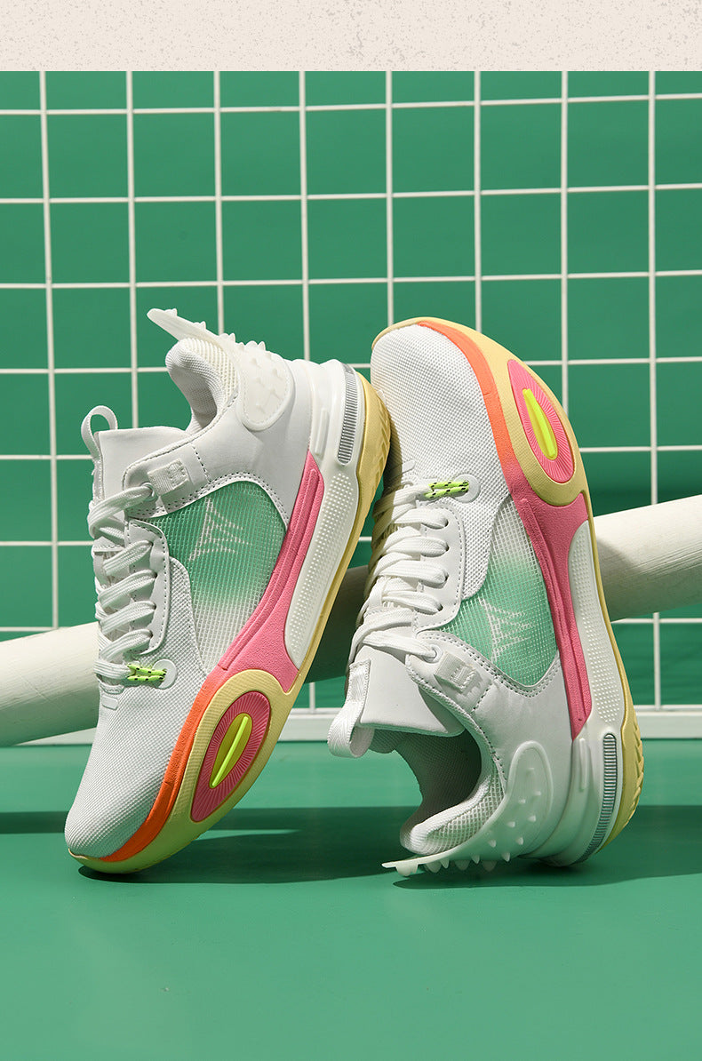 Men's and Women's Low-top Breathable Mesh Basketball Shoes Shock-absorbing Lightweight Student Trendy Couple Sports Shoes Dropshipping