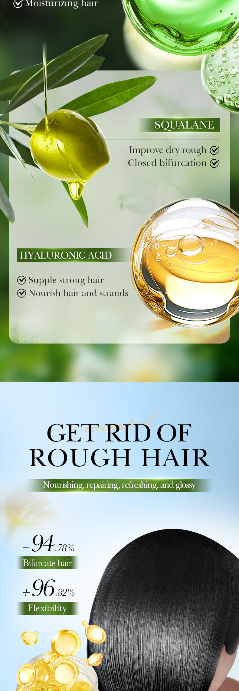 Full English Coconut Oil Smooth Conditioner SADOER Nourishing and Smooth Hair Care Essential Oil Capsules  Wholesale