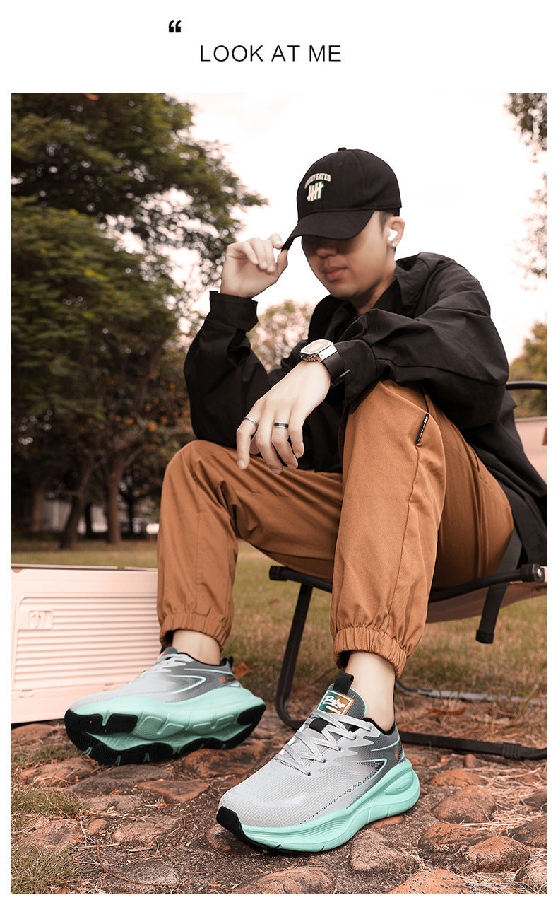 Large Size Leather Surface Fleece-Lined Thickened Warm Casual Sports Shoes Waterproof Non-Slip Cotton Shoes Real Explosive Carbon Plate Running Shoes