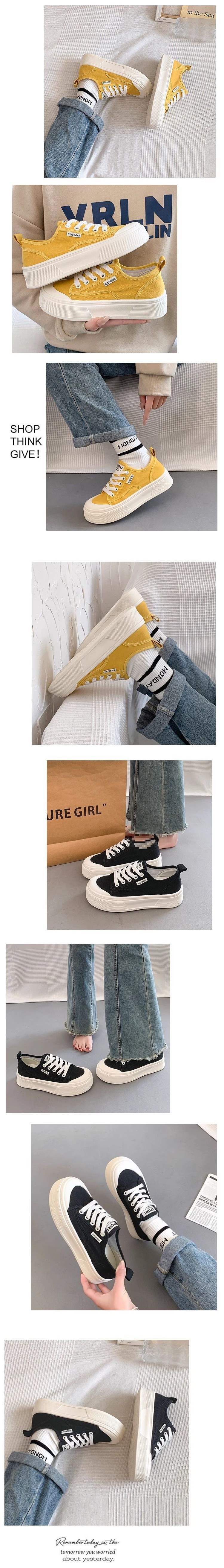 Women's Platform Canvas Shoes2025Summer New Breathable Versatile Casual Thin Height-Increasing White Sneakers