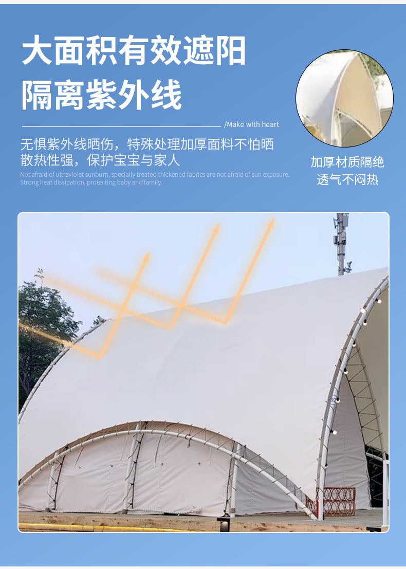 Kale Outdoor Sailing Tent Camp Parent-Child Vacation Scenic Area Double-Layer Insulated Wild Luxury Hotel Homestay Tent Manufacturer