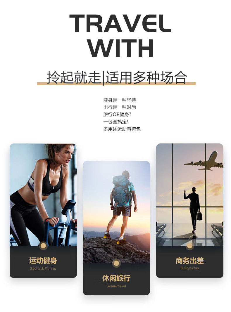 Dry Wet Separation Travel Gym Bag Men Large Capacity Handheld Shoulder Bag Multifunctional Sports Outdoor Travel Bag