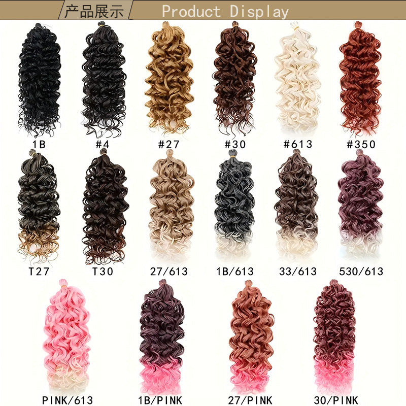 European and American Style Wig Hawaiian Curl Crochet Hair Hawaii Ocean Wave Braiding Hair20in90g