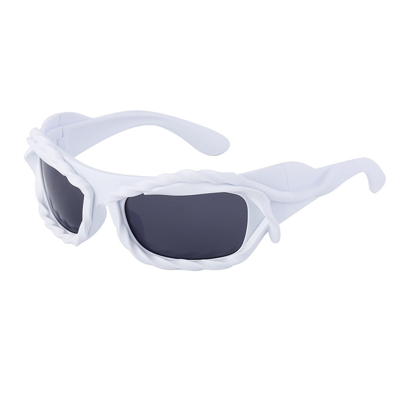 New Y2K Irregular Sunglasses for Women, Cycling Lace Sunglasses, Women's European and American Style Performance Glasses sunglasses