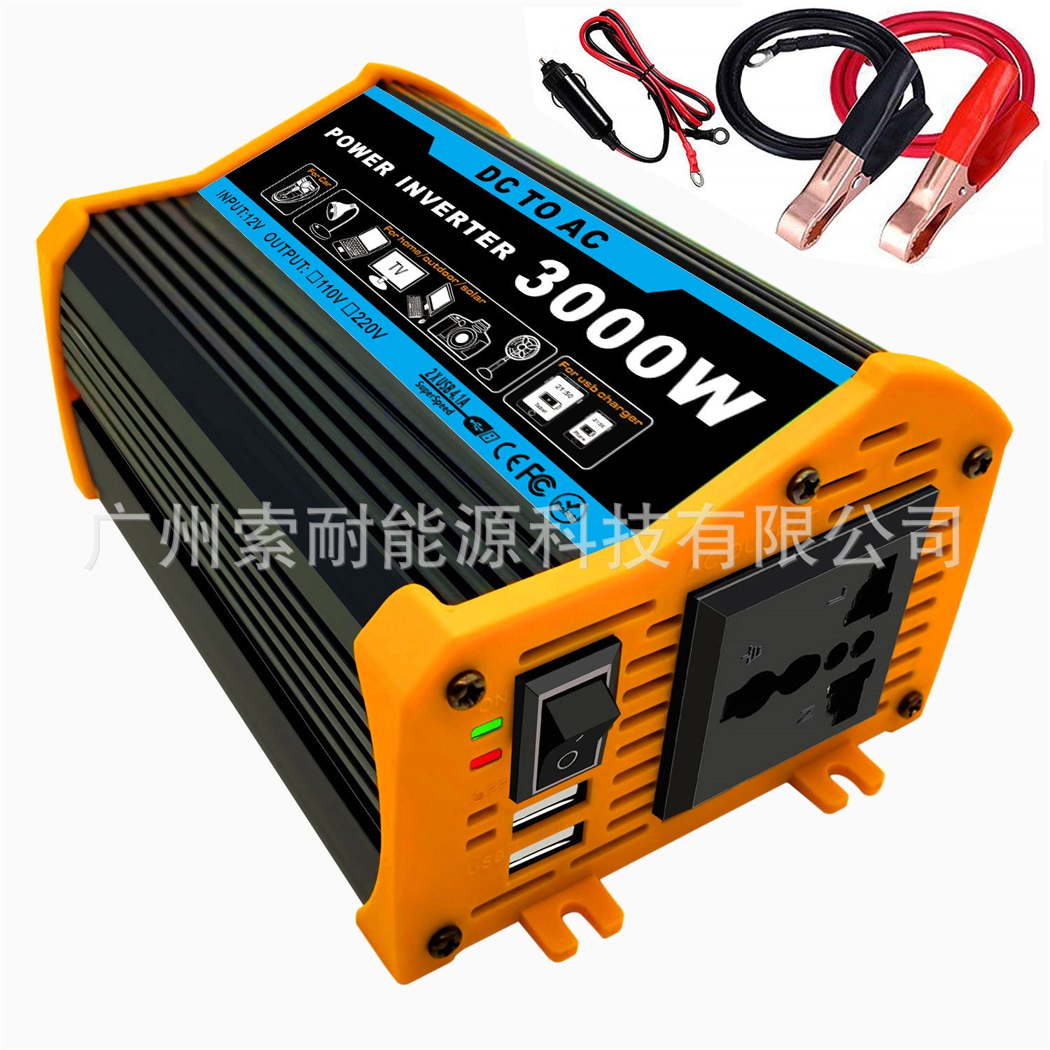 Car Small Electrical Appliances Car Converter Inverter300W Dc12V Transfer Communication110V/220V Double USB Mouth
