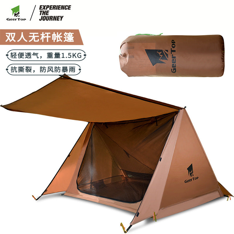 Indoor Double Shelter Ultralight Tent Canopy 2-in-1 Camping Waterproof Outdoor Portable Tent