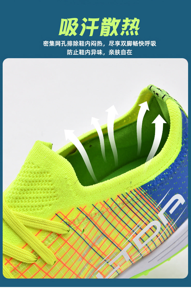 C Luo Professional High-Top Soccer Shoes Male AG Long Spike Youth Student Campus Competition Training Sneakers