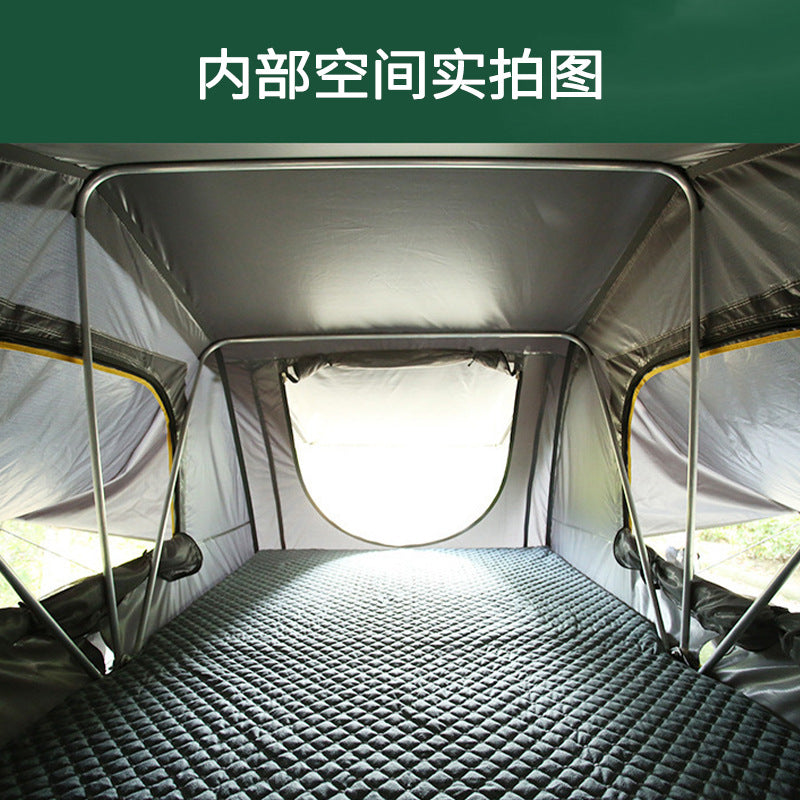 Large Space Triangular Roof Tent3-5Outdoor Camping Automatic Soft Top Car Tent Quick Open Rainproof