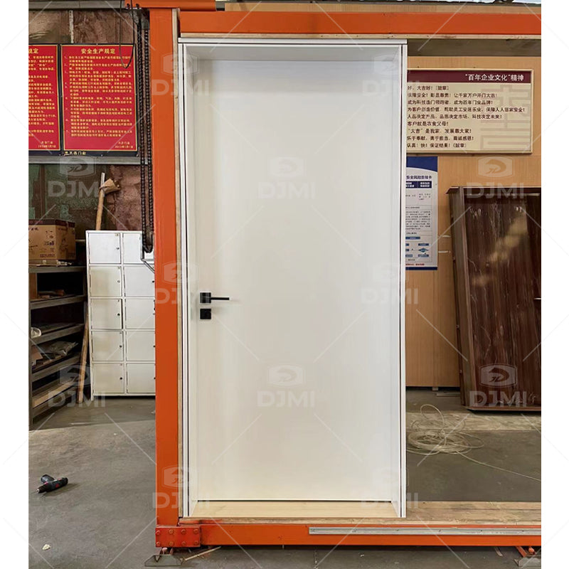 Modern Fire Rated Wood Doors Steel Metal Fire-proof Doors Single Double Swing Main Door Wooden Skin Painted Finished