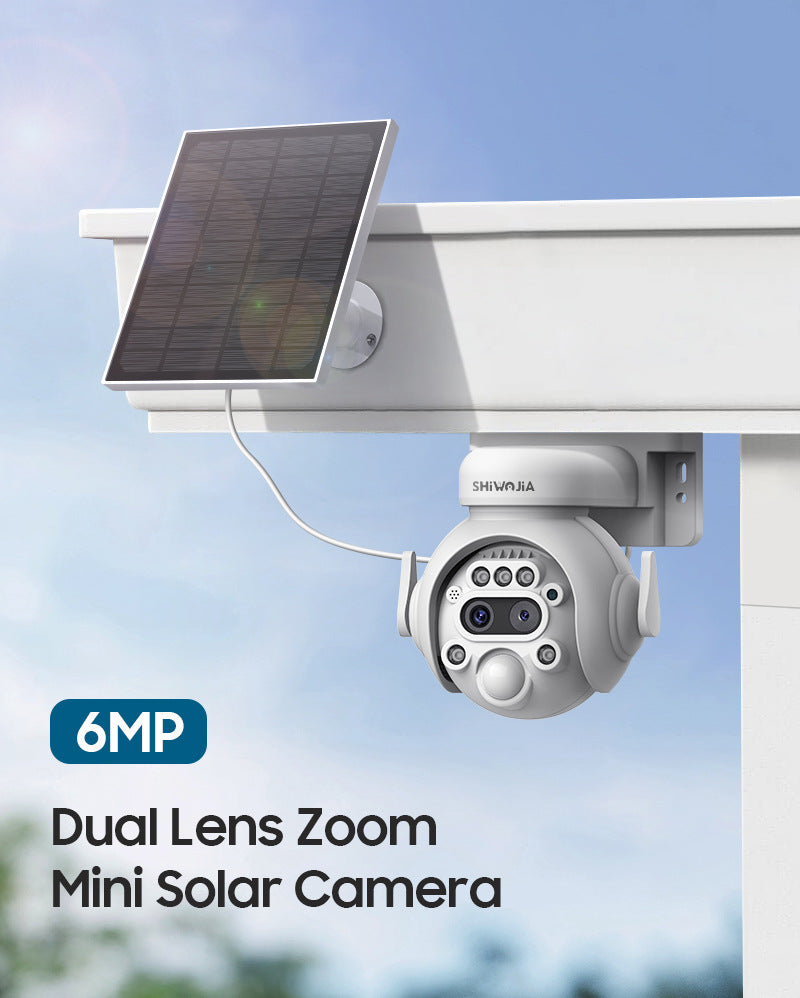 12Zoom6MP HD Garage Camera Outdoor4G Wireless infrared dual-lens remote warning camera