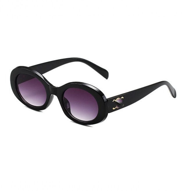 Vintage European and American Style Cat Eye Sunglasses for Women Trendy New Sunglasses with Celine Letters High-end UV Protection Glasses