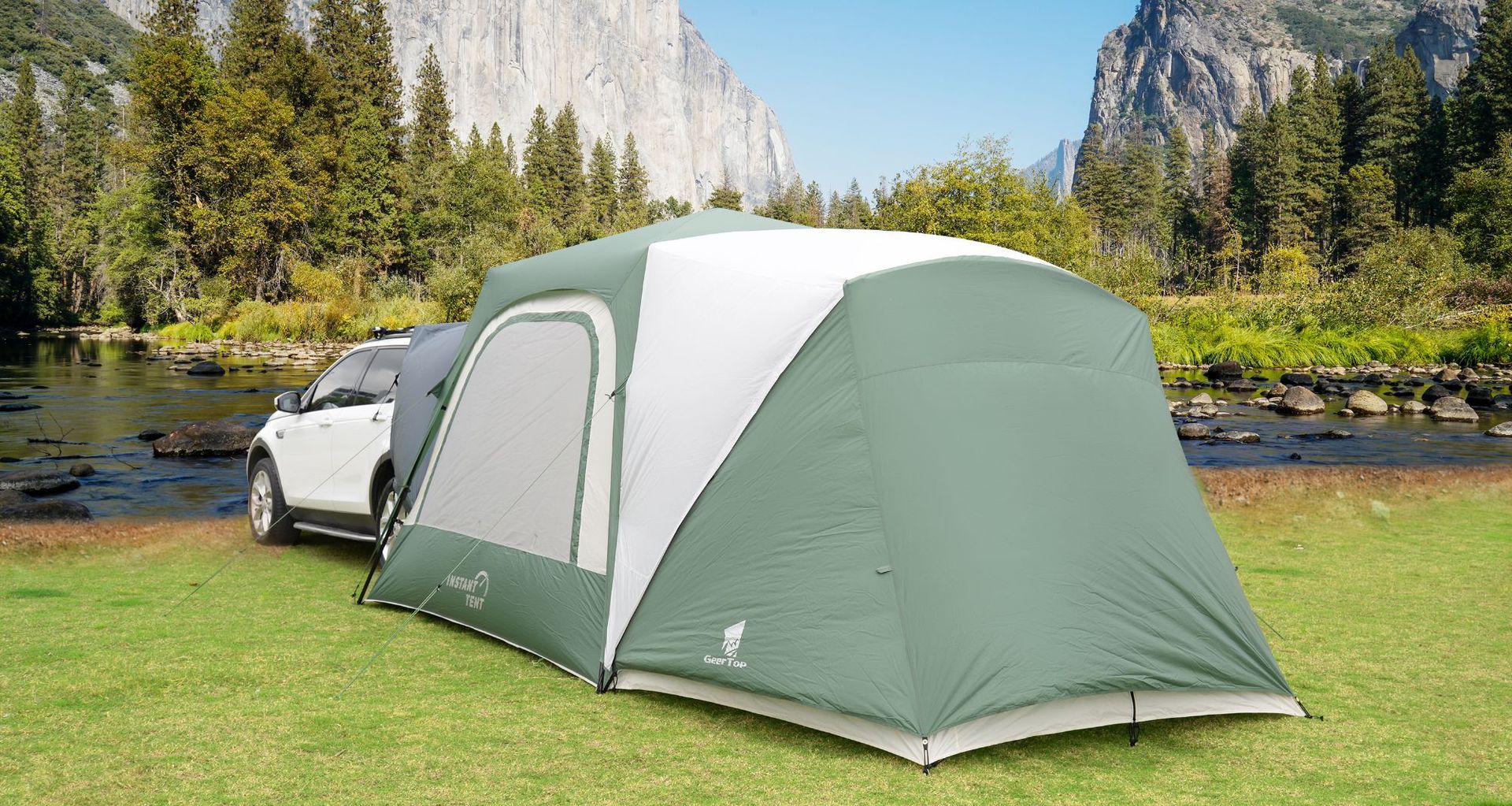 Fully Automatic Tent Outdoor Car Tail Quick Open5-8Rainproof and Sunproof Family Camping Gear, No Setup Needed, Quick Setup
