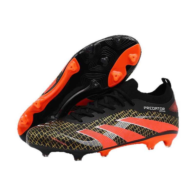 2025New Football Shoes for Men and Women, Youth Students, Fashionable and Comfortable, Long Spikes, Low-top, Factory Direct Sale