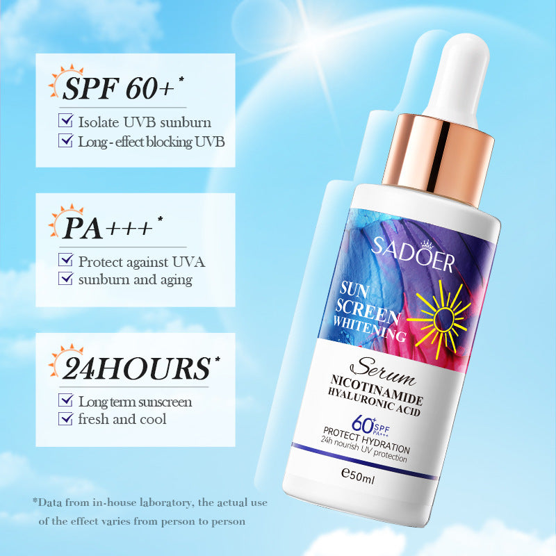 Sunscreen Whitening Essence50mlSADOER Refreshing and Non-Greasy Sunscreen Essence Cross-Border Wholesale