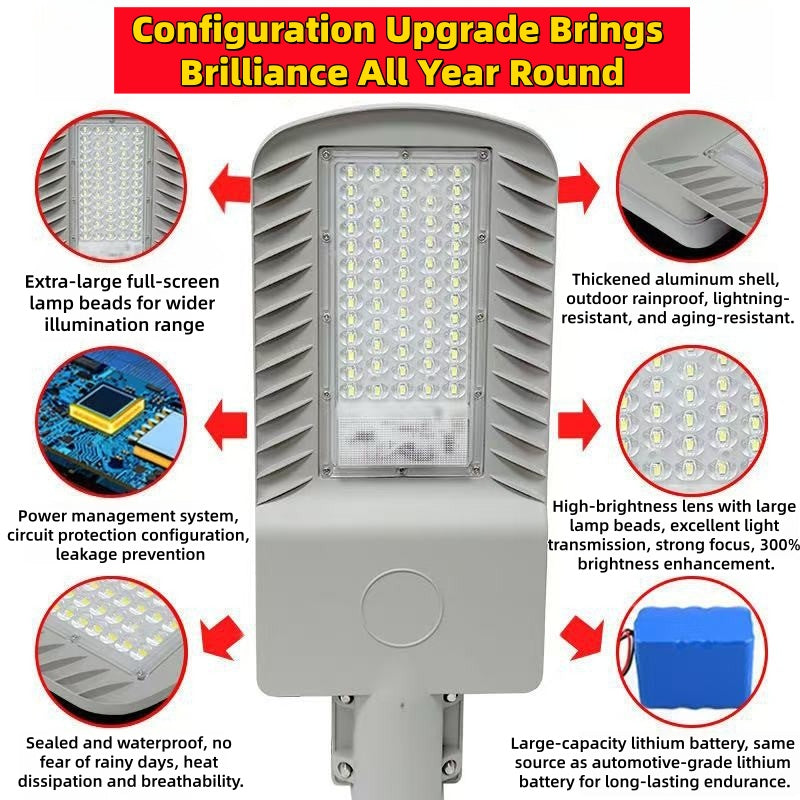 Outdoor Lighting Waterproof IP65 Remote Control Solar Light 300W350W500W1000W1600W2000W Led Solar Street Light