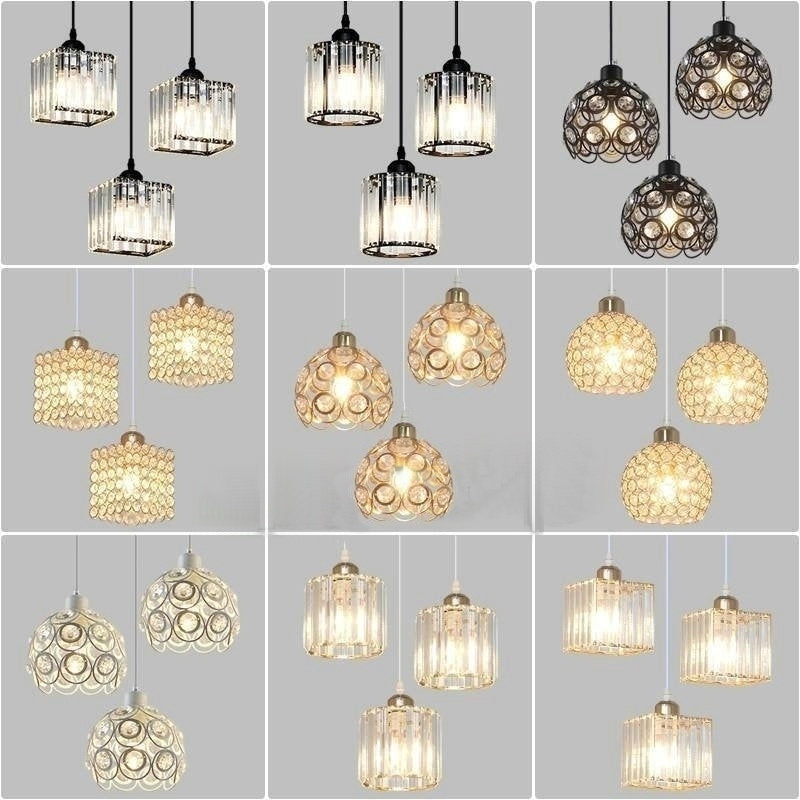 Export Simple Restaurant Crystal Pendant Light Single Head3Headboard Pendant Light Dining Table Bar Crystal Pendant Light Wholesale