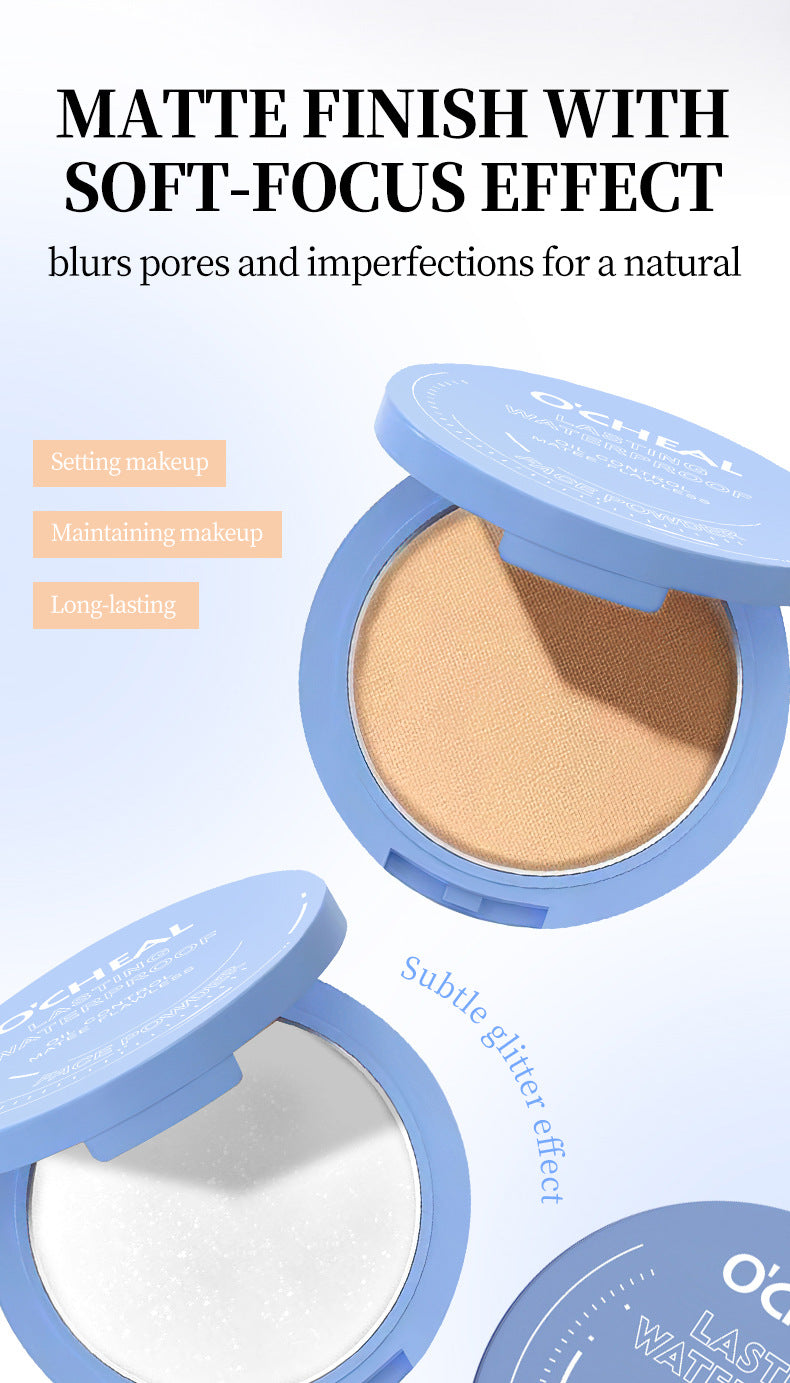 OCHEAL Ouqianya Oil Control Powder Long-lasting Waterproof Matte Setting Powder10g Packaging