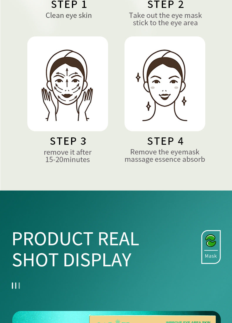 Moisturizing Eye Mask SADOER Softening Eye Wrinkles Eye Bags Dark Circles Eye Mask Cross-Border Wholesale