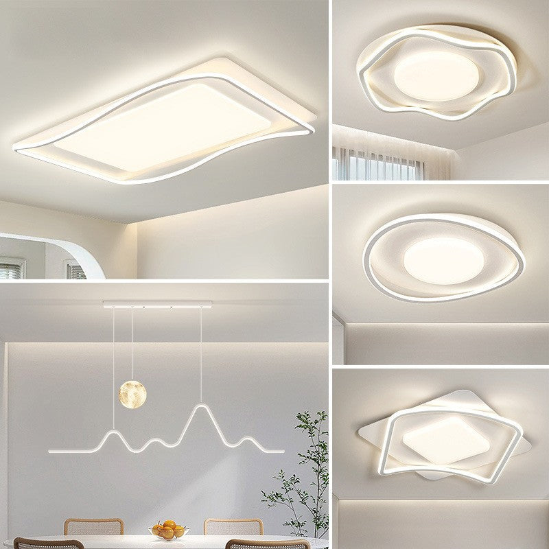 Ceiling Lamp led Lighting Package Set Modern Simple Room Bedroom Lamp Iron Art Living Room Lamp Rectangular Elegant