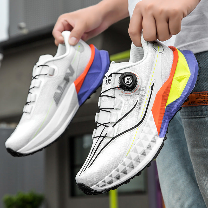 Full Palm Carbon Plate Sports Running Shoes Double Layer Popcorn Outdoor Trail Running Shoes Marathon Men's and Women's Shoes