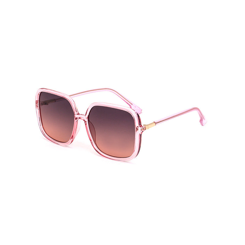 Fashion Large Frame Sunglasses for Women Trendy Zhang Ruonan Same Style Fashion Square Frame Sunglasses for Women Trendy Glasses Wholesale