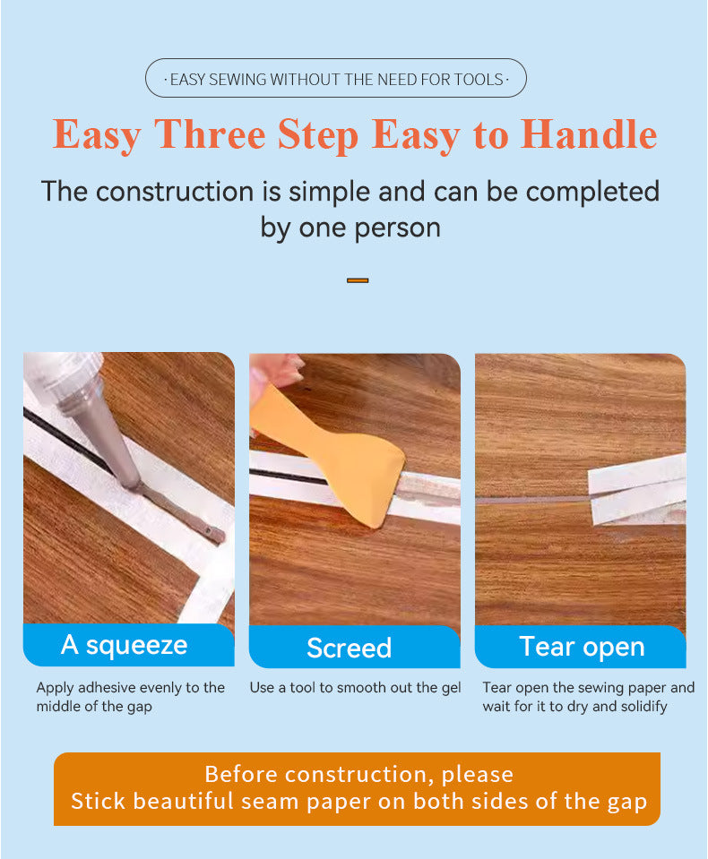 Sealant for Wood and Glass, Furniture, Doors, Windows, Cabinets, Scratch Repair, Waterproof, Paint Repair, Edge Sealing, Color Matching Paste, Wood Repair
