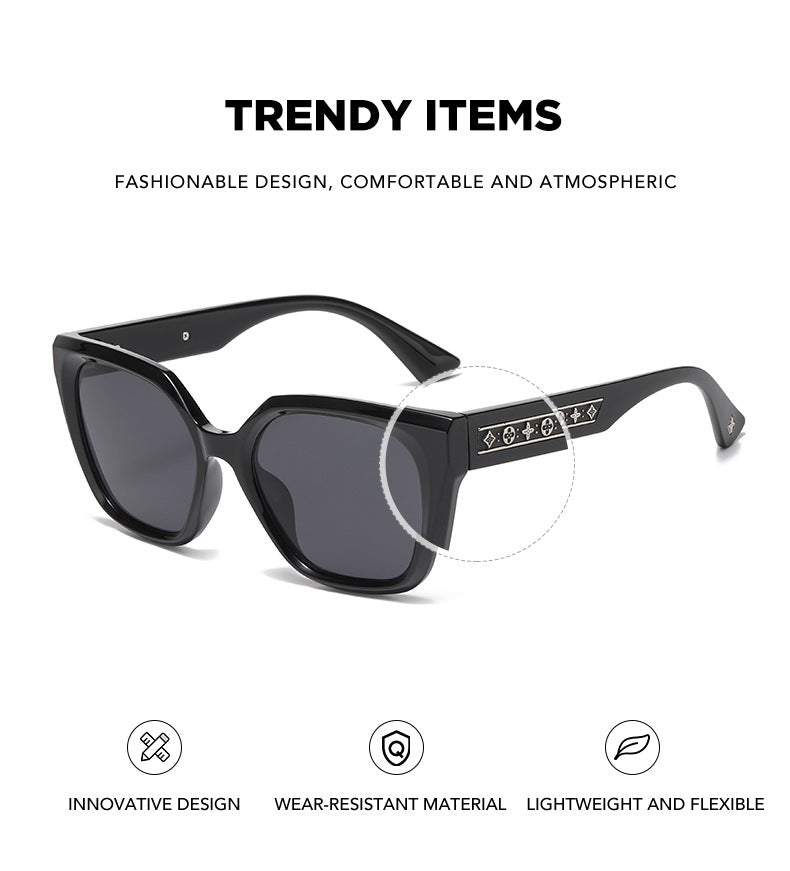 2025New European and American Fashion Large Frame Cat Eye Sunglasses for Women High-end Sunglasses Wholesale sunglasses